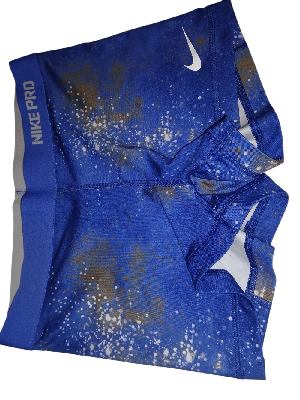 Nike Pro Blue Splatter Compression Shorts